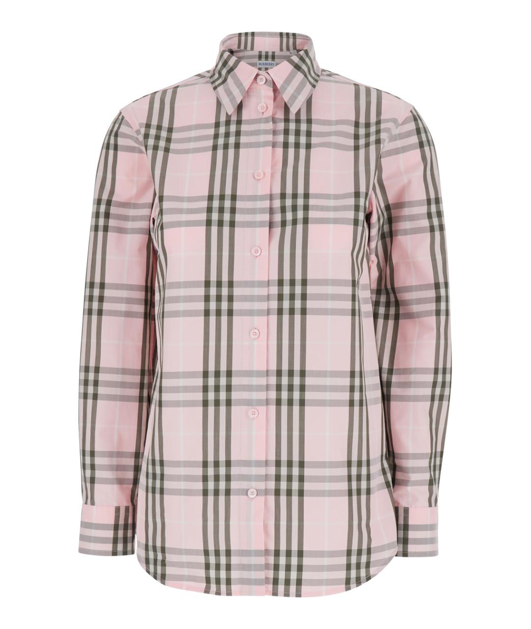 BURBERRY Розовая хлопковая рубашка, фото 1
