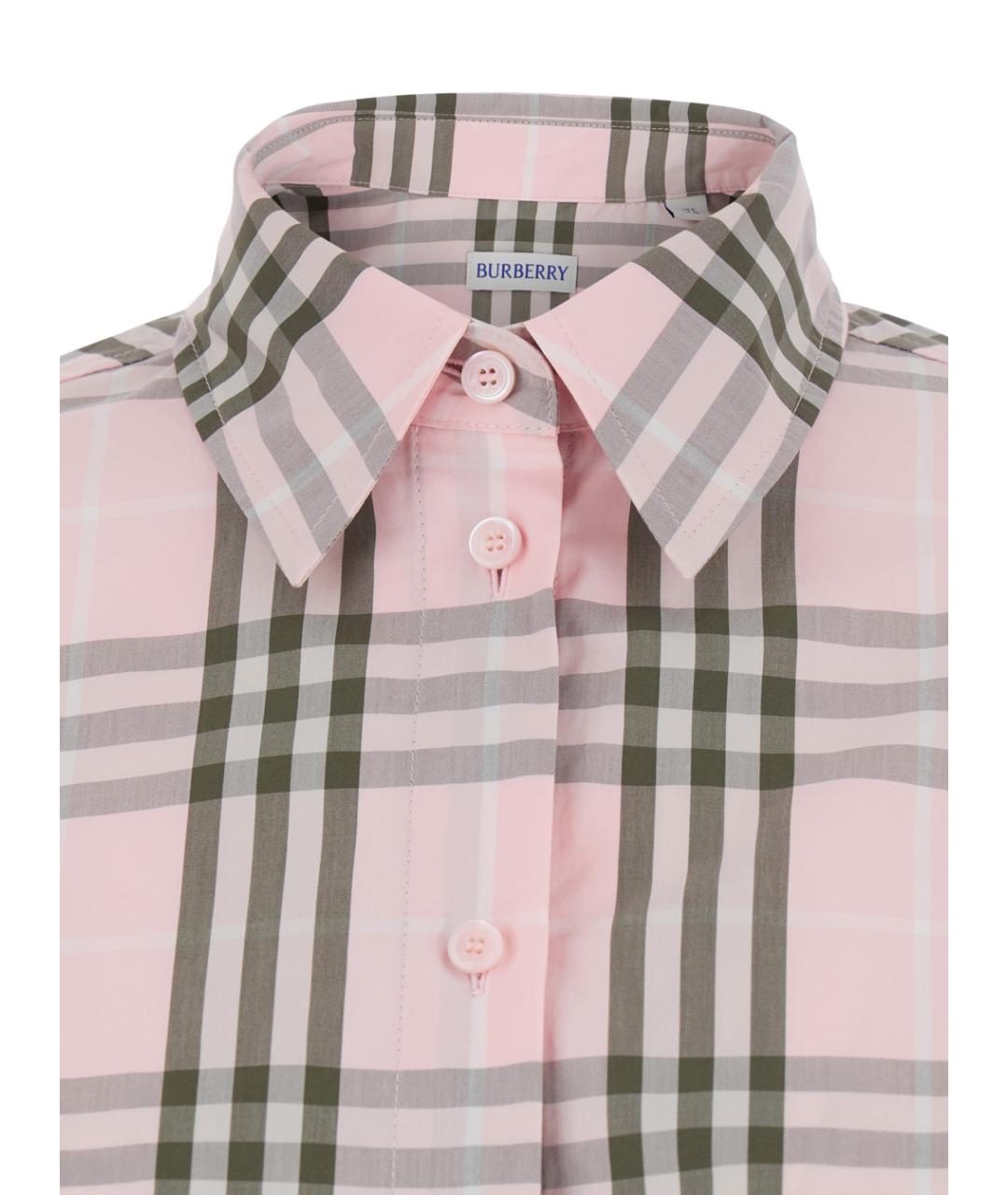 BURBERRY Розовая хлопковая рубашка, фото 3
