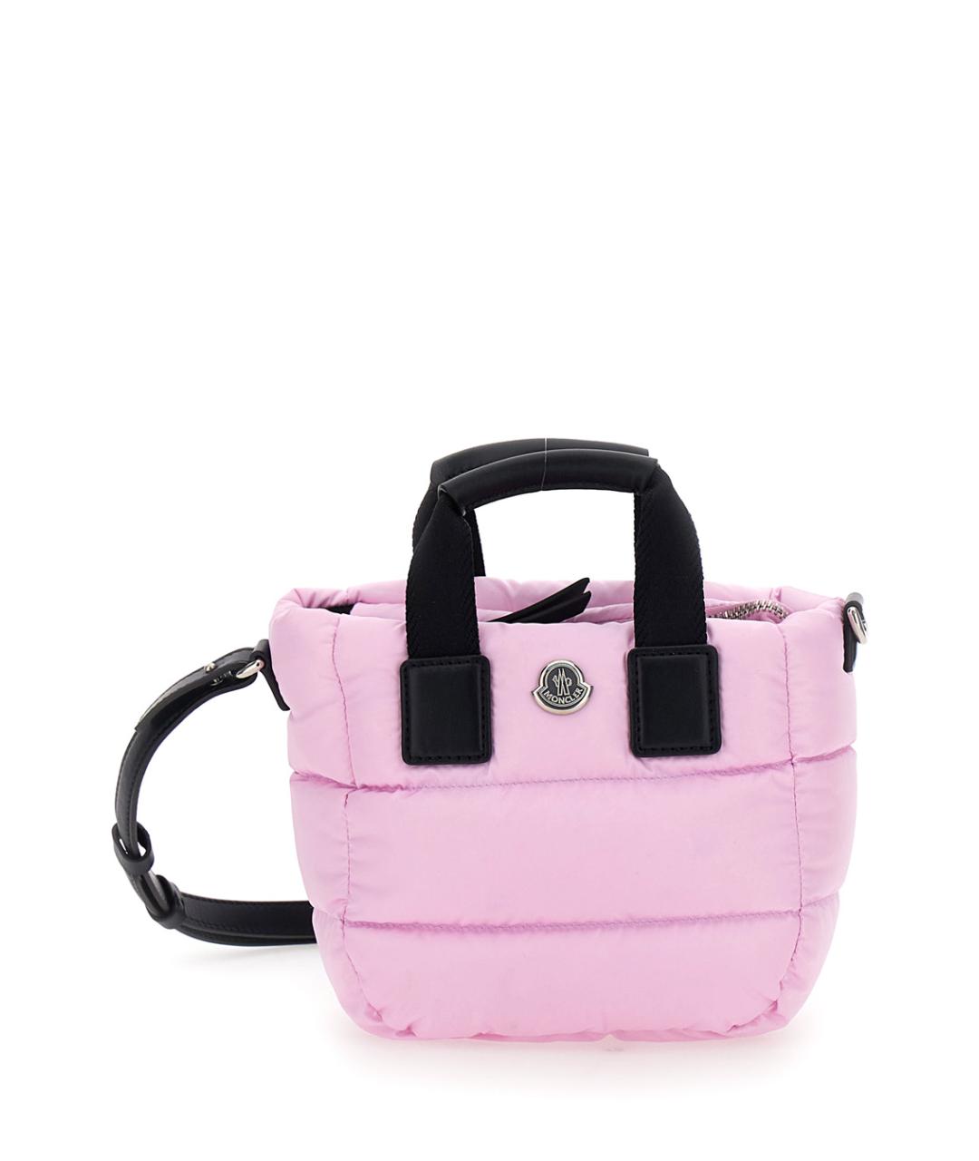 MONCLER Розовая синтетическая сумка через плечо, фото 1