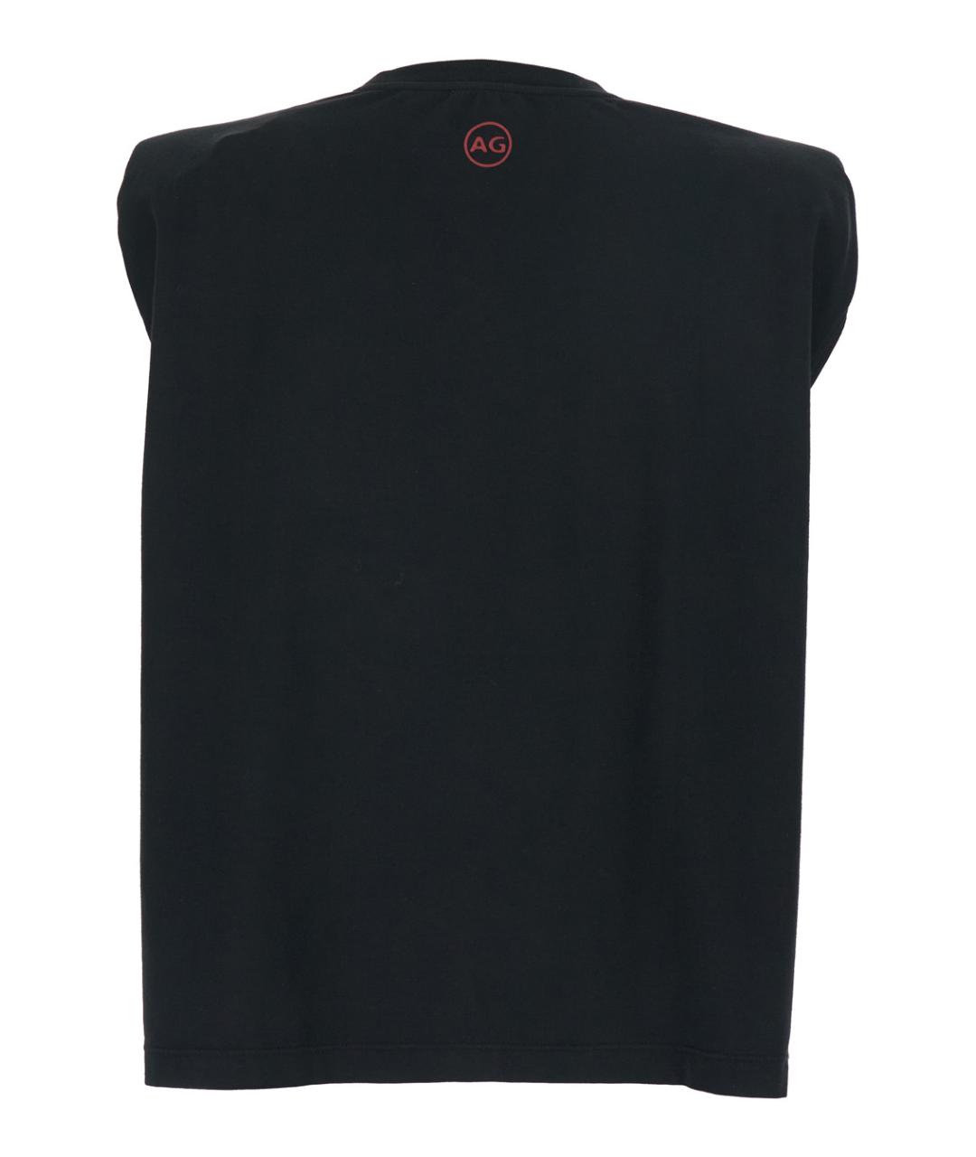 AG JEANS Черная хлопковая майка, фото 2