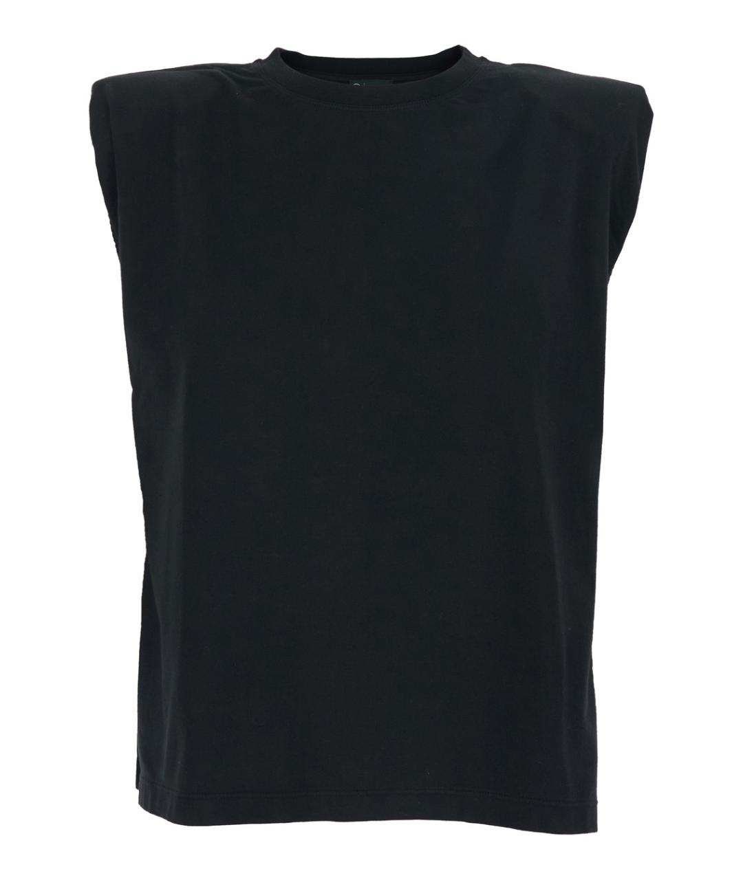 AG JEANS Черная хлопковая майка, фото 1