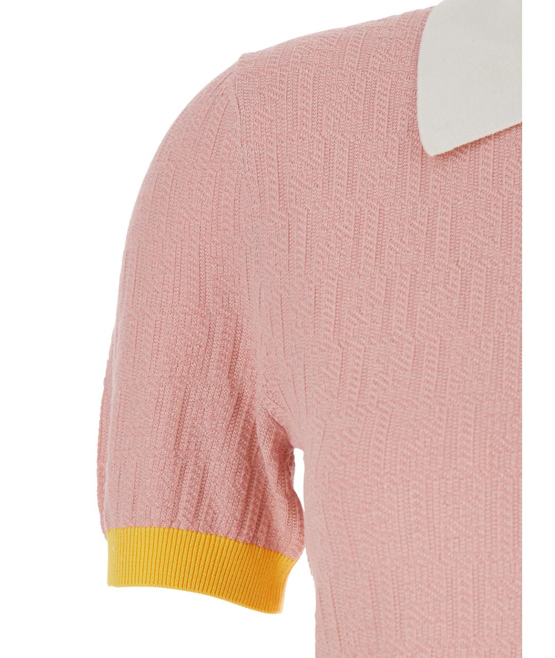 FENDI Розовое хлопковое повседневное платье, фото 3