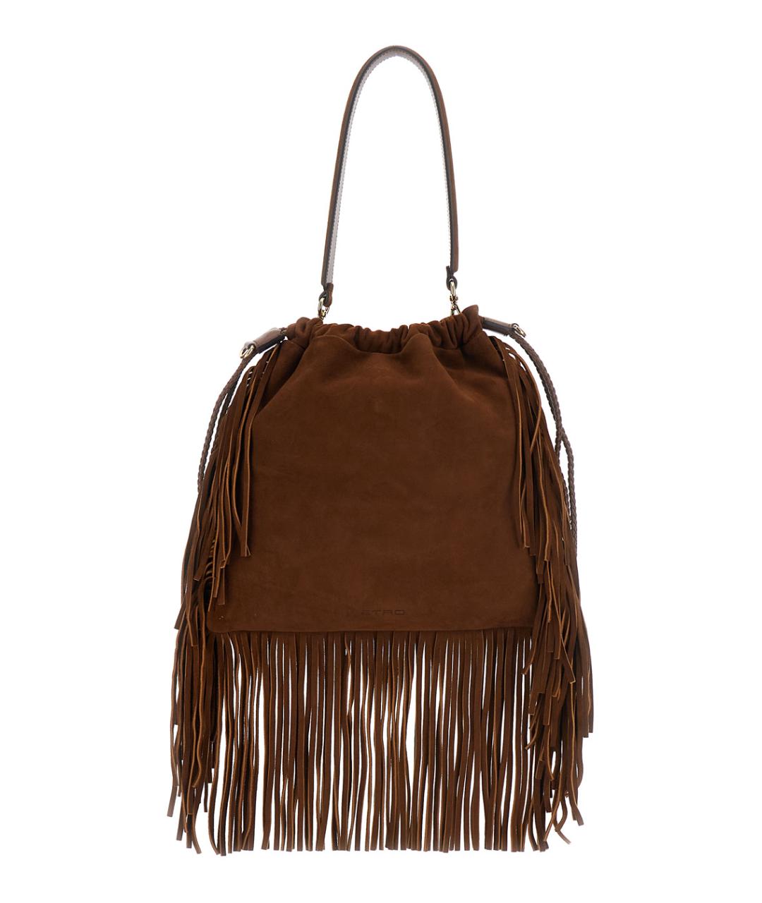 ETRO Коричневая замшевая сумка через плечо, фото 2