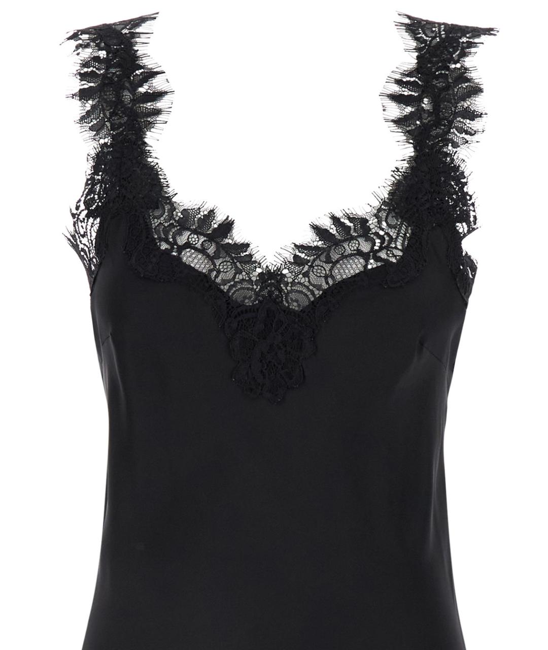 GOLD HAWK Черное шелковое повседневное платье, фото 2