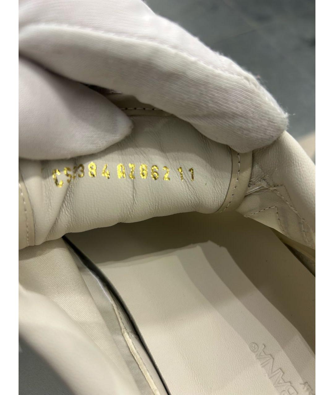 DOLCE&GABBANA Бежевые замшевые низкие кроссовки / кеды, фото 5