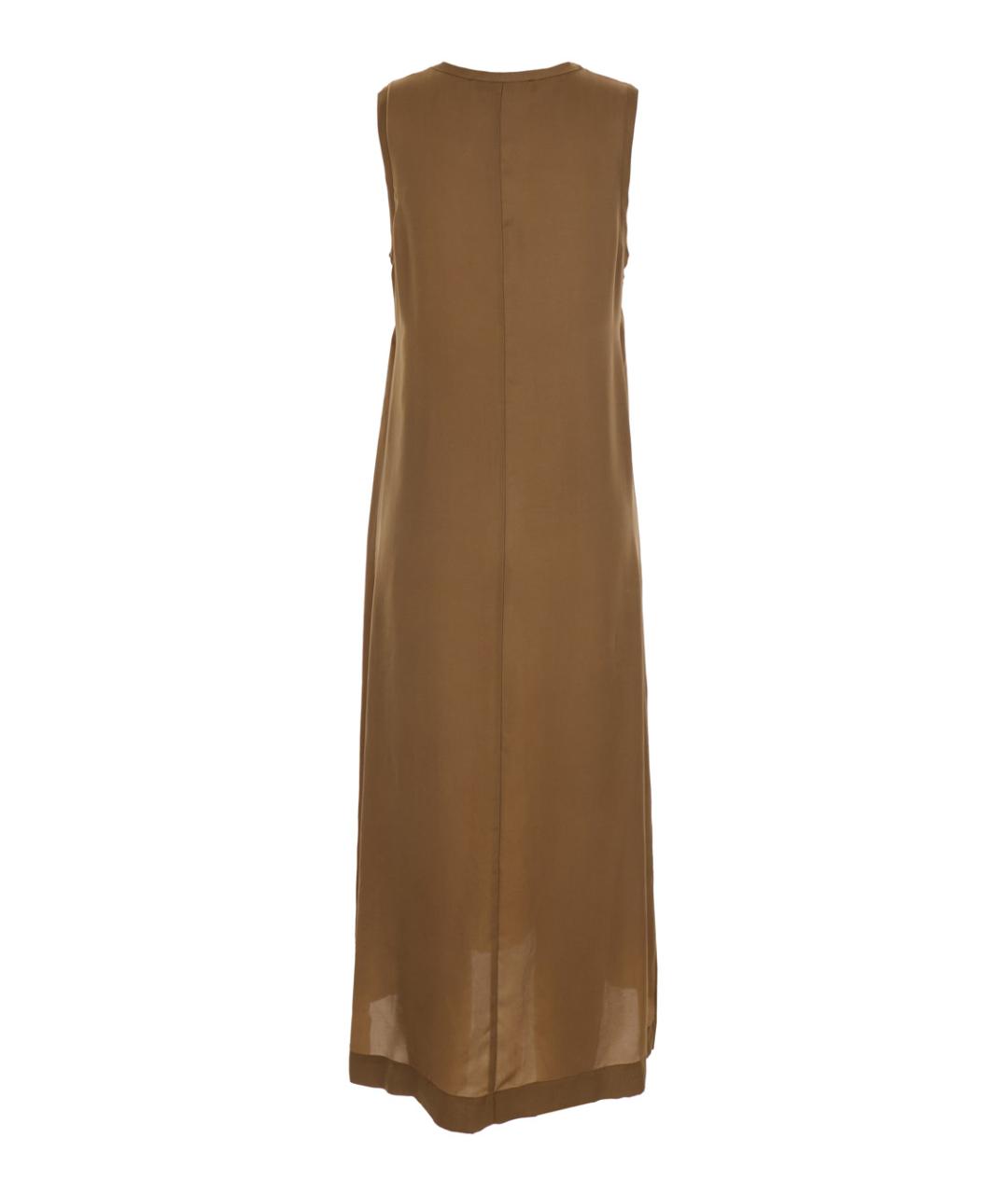 JUCCA Коричневое вискозное повседневное платье, фото 2