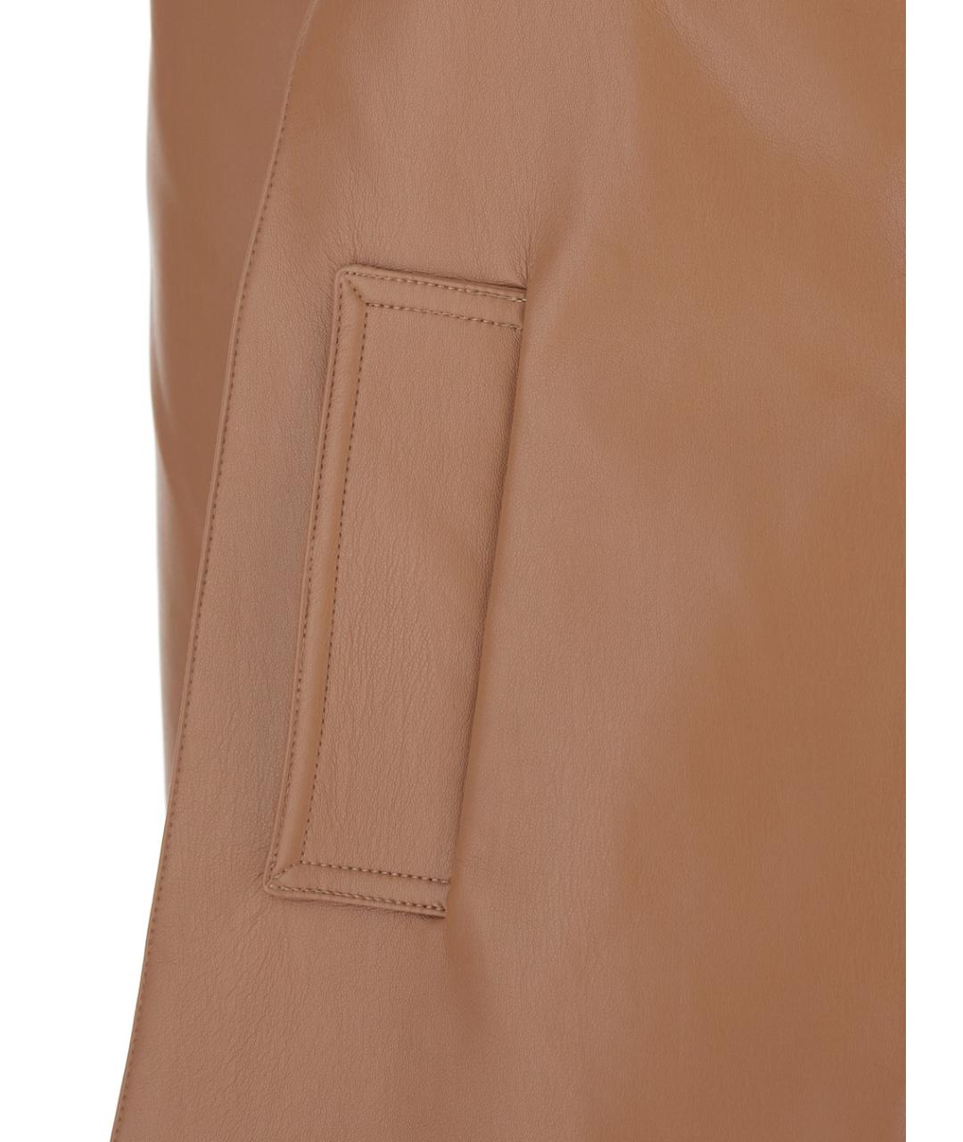 TWIN-SET Коричневая полиэстеровая куртка, фото 3