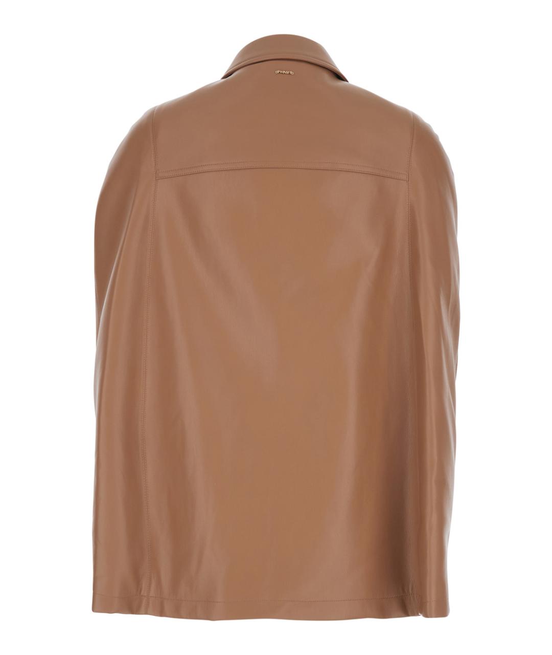 TWIN-SET Коричневая полиэстеровая куртка, фото 2