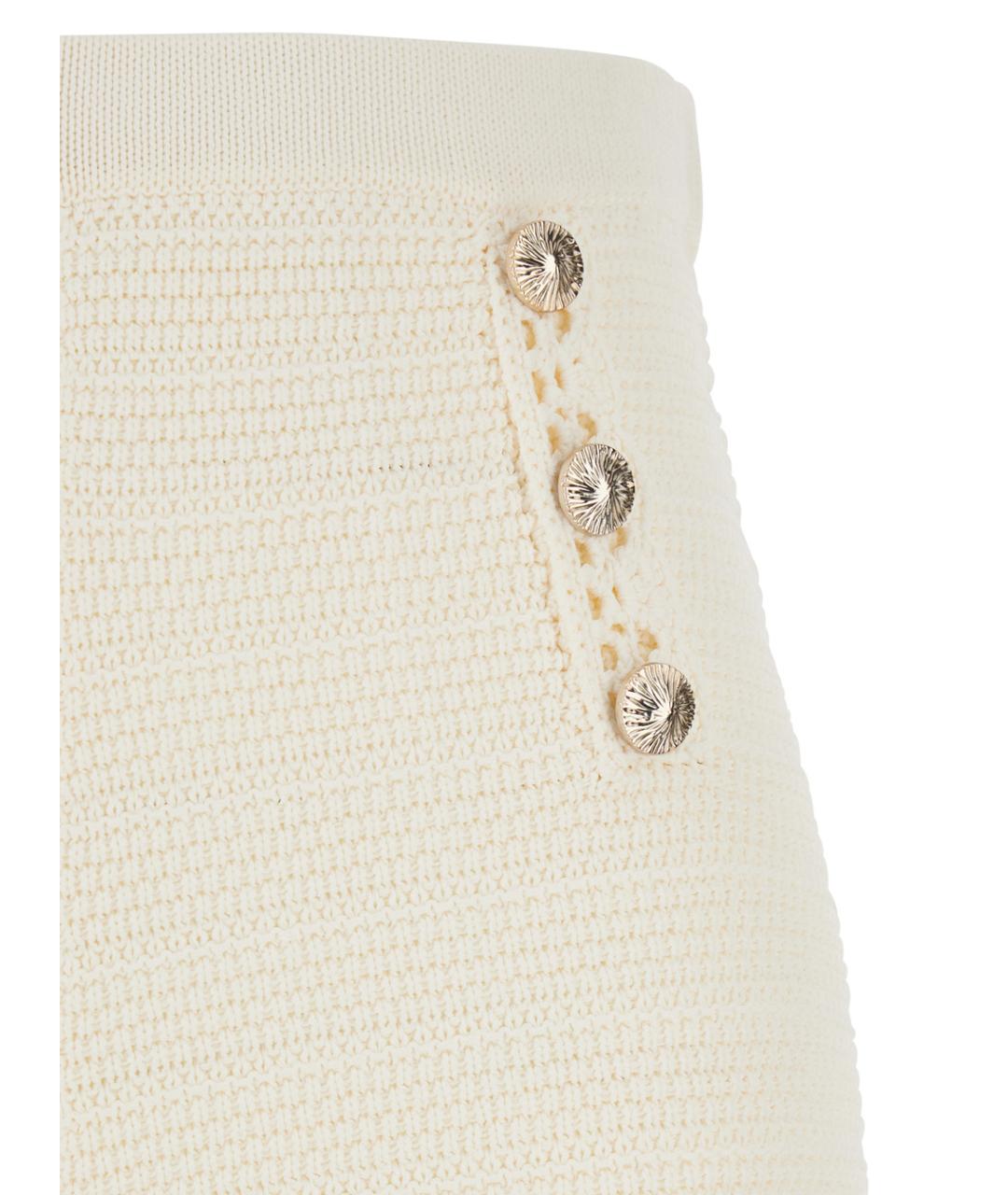 TWIN-SET Белые вискозные прямые брюки, фото 3