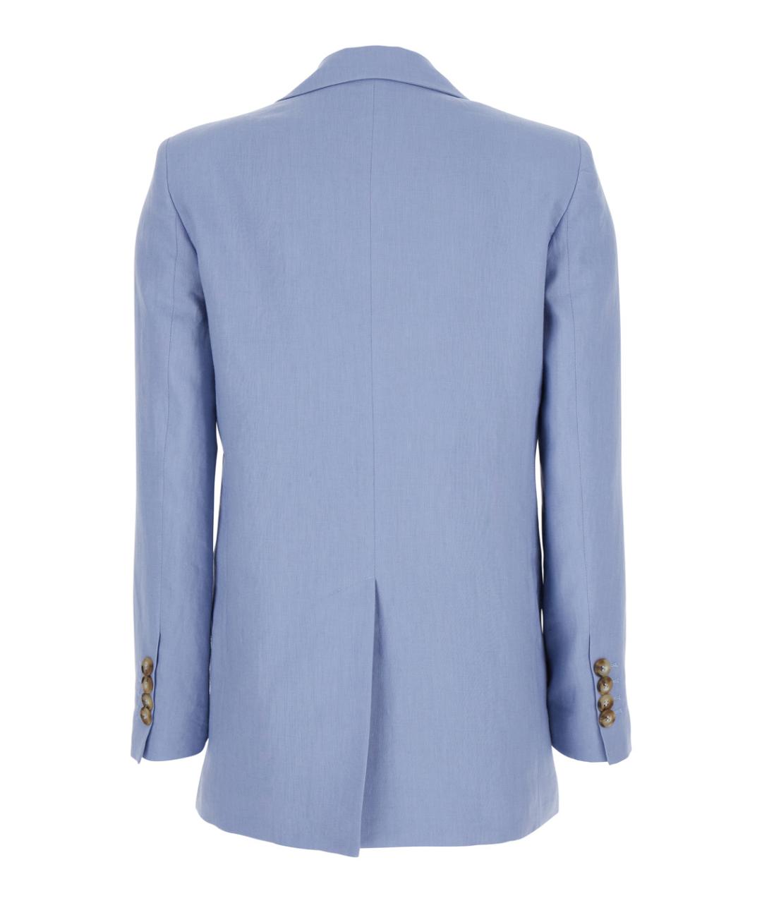 PLAIN Голубой льняной жакет/пиджак, фото 2