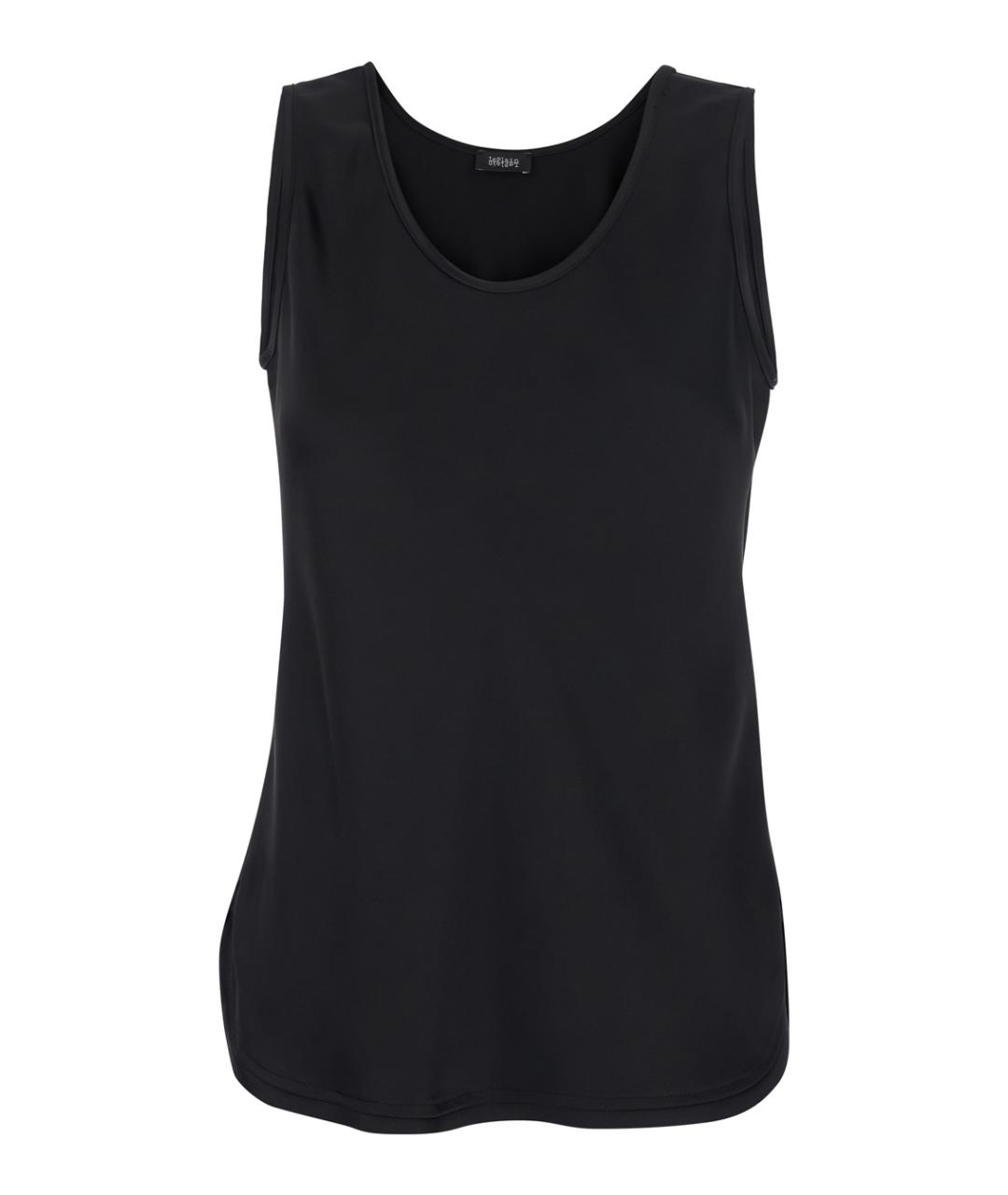 PLAIN Черная полиэстеровая майка, фото 1