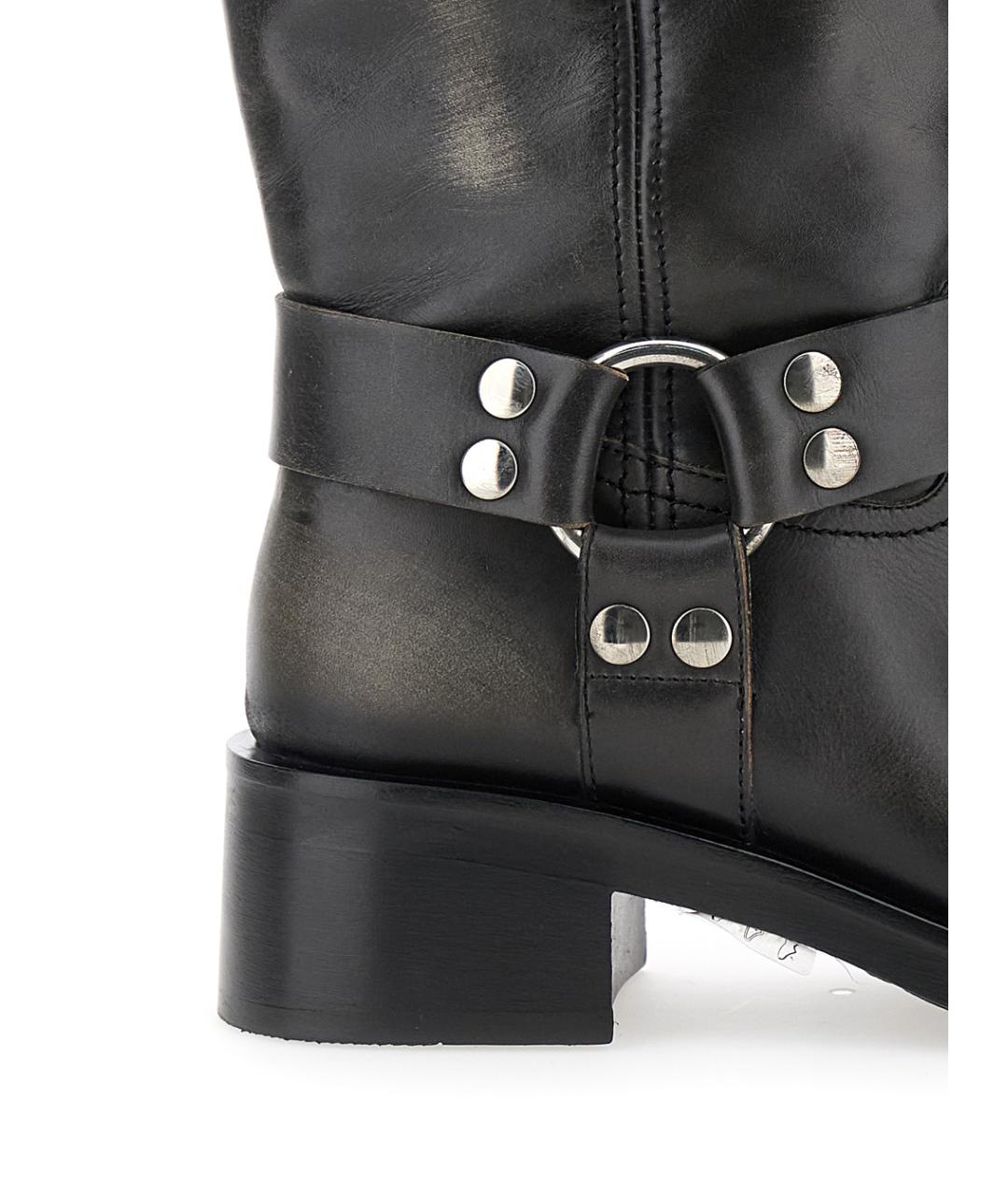 STRATEGIA Черные кожаные ботильоны, фото 4