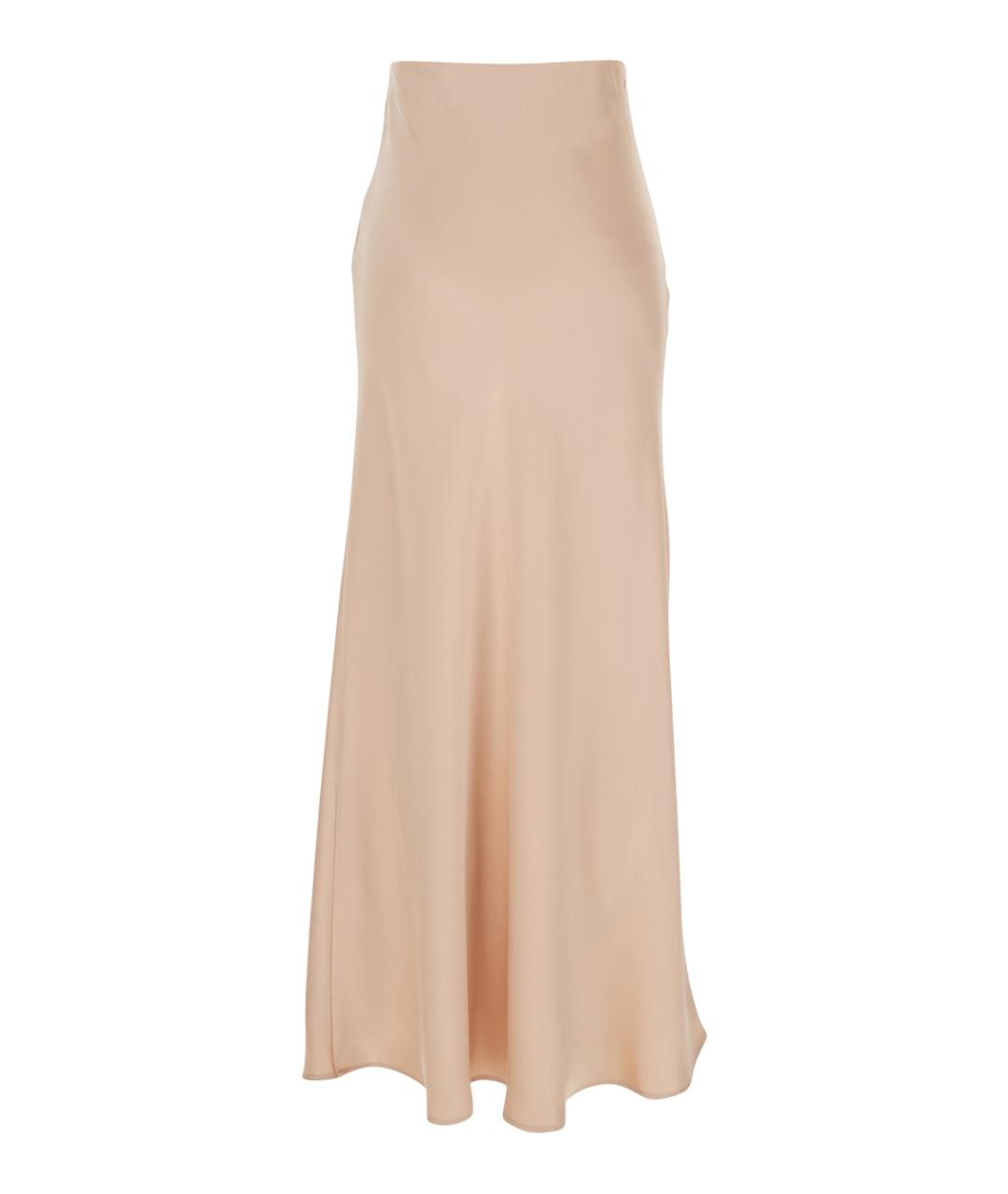 PLAIN Бежевая полиэстеровая юбка миди, фото 2