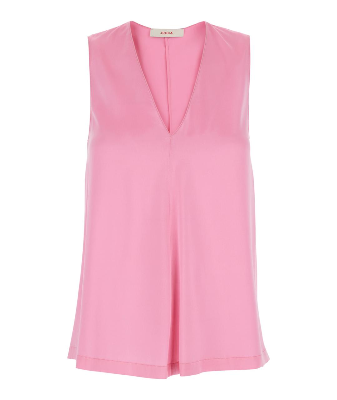 JUCCA Розовая шелковая майка, фото 1