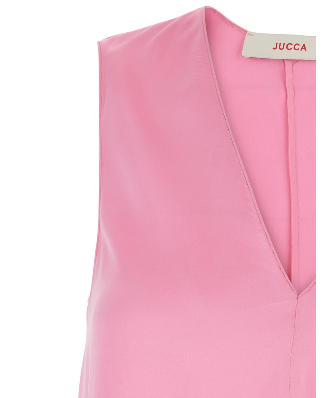 JUCCA Розовая шелковая майка, фото 3