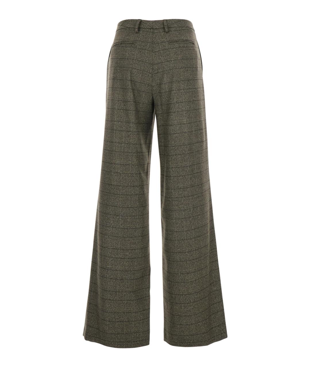 PLAIN Коричневые шерстяные прямые брюки, фото 2