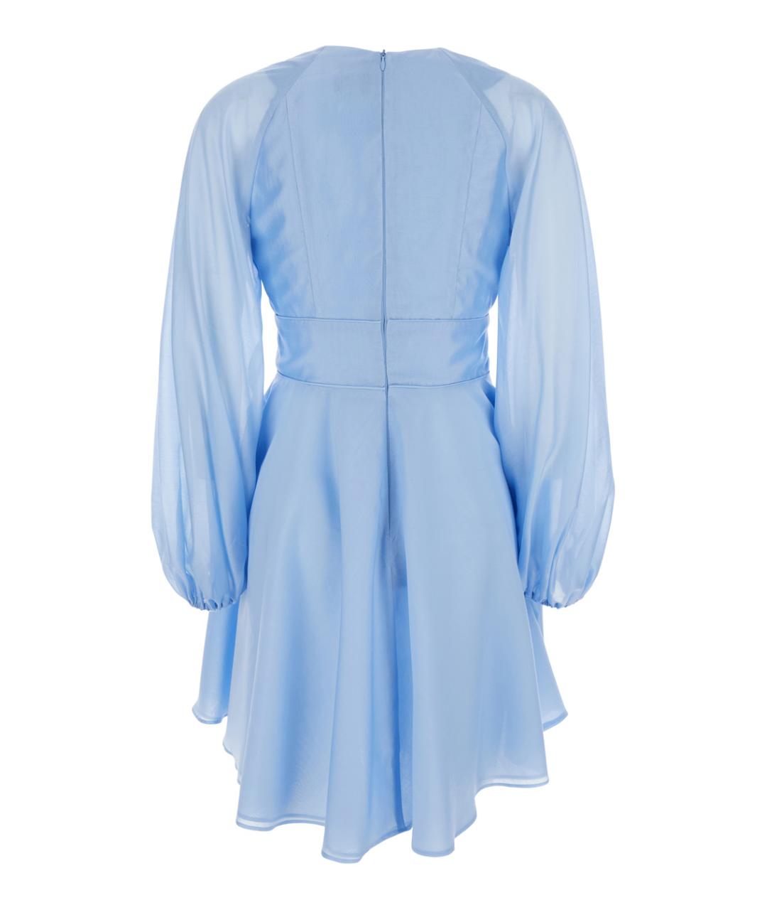 PLAIN Голубое полиэстеровое повседневное платье, фото 2