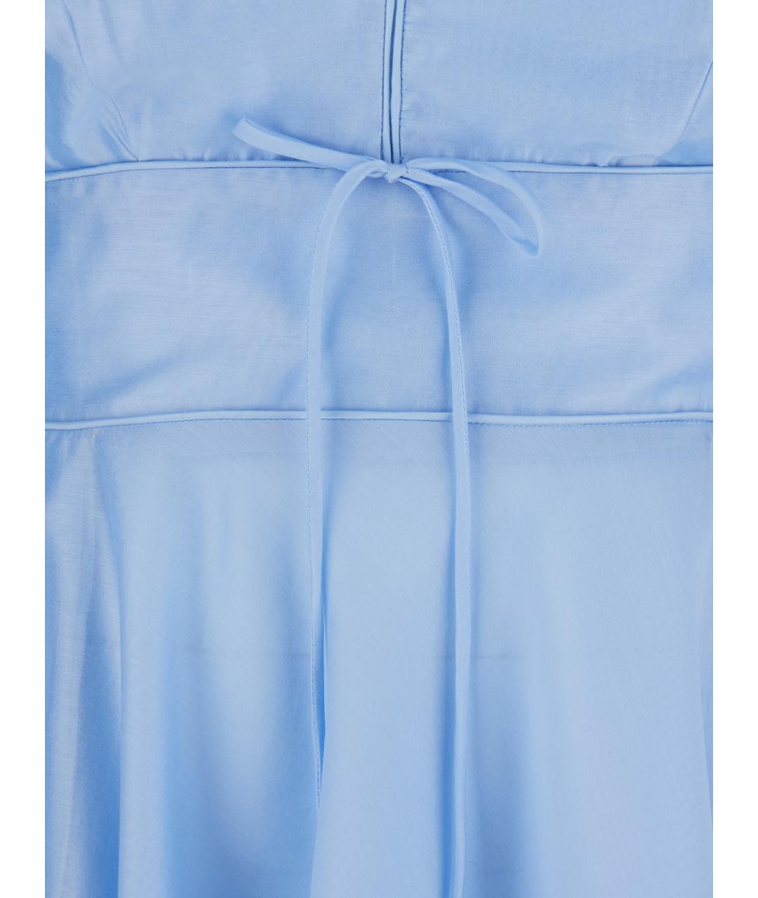 PLAIN Голубое полиэстеровое повседневное платье, фото 3