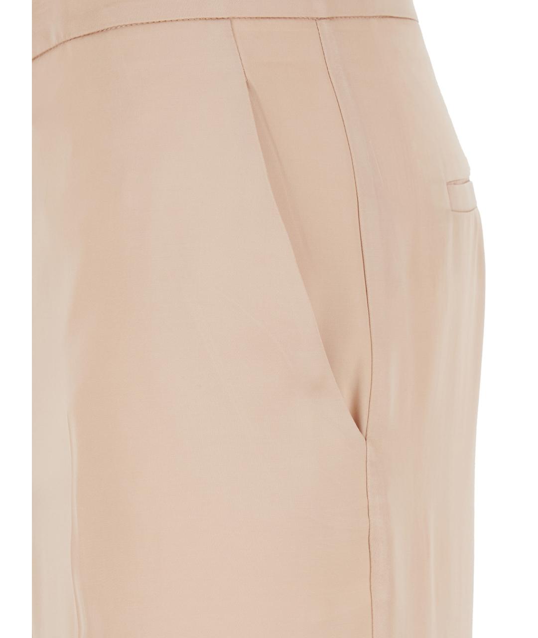JUCCA Бежевые вискозные прямые брюки, фото 3