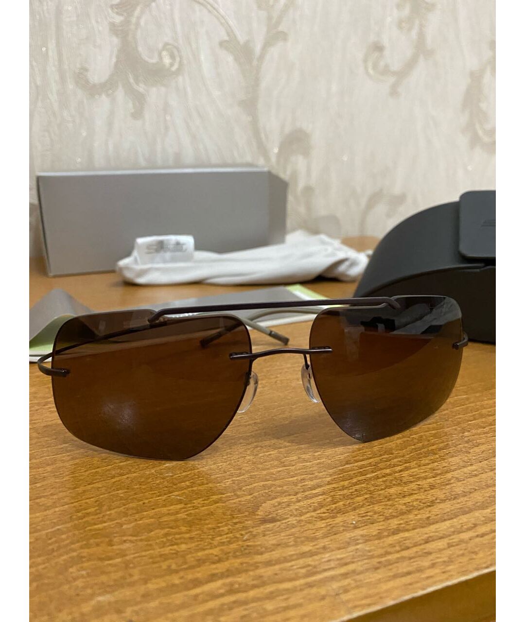 SILHOUETTE Коричневые солнцезащитные очки, фото 4