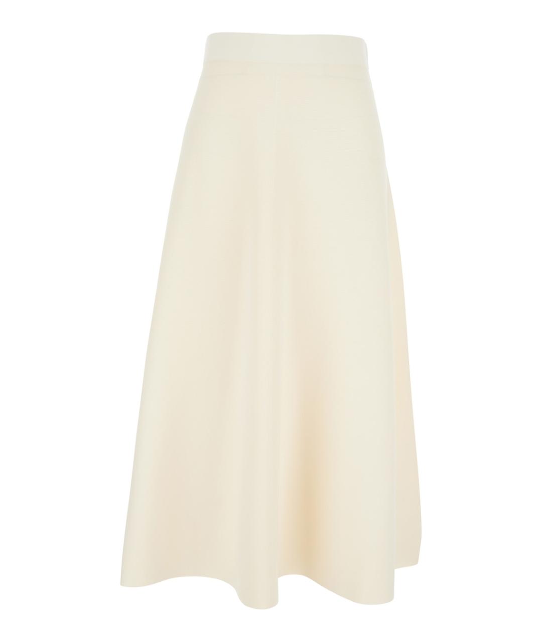 MAXMARA PURE Белая вискозная юбка макси, фото 1