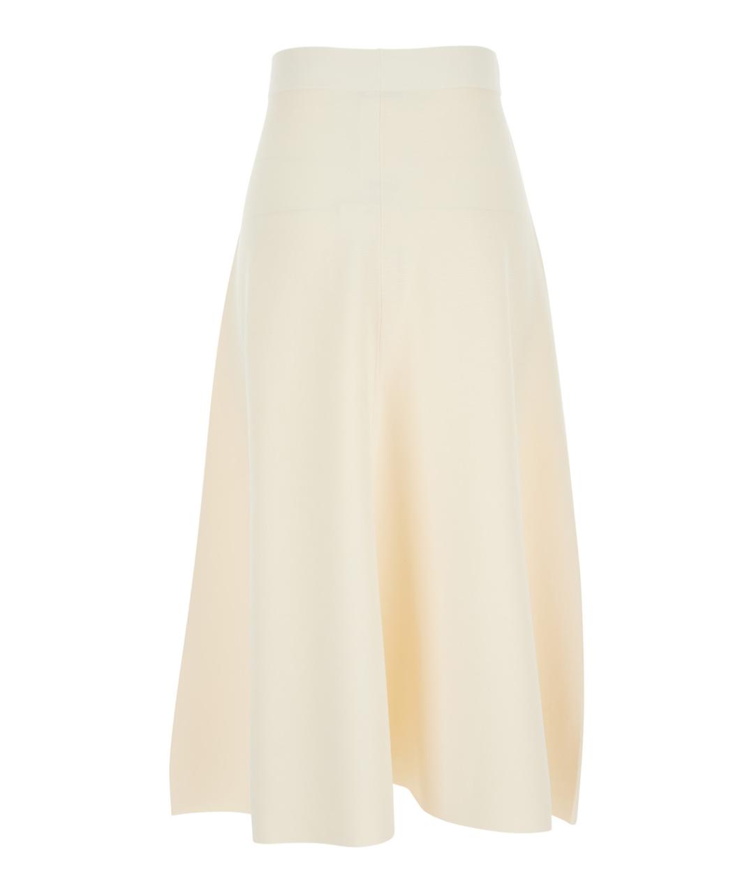 MAXMARA PURE Белая вискозная юбка макси, фото 2