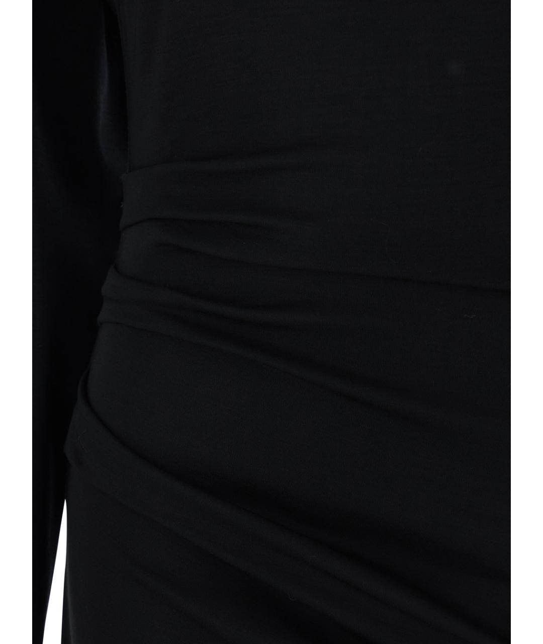 MAXMARA PURE Черное шерстяное повседневное платье, фото 3