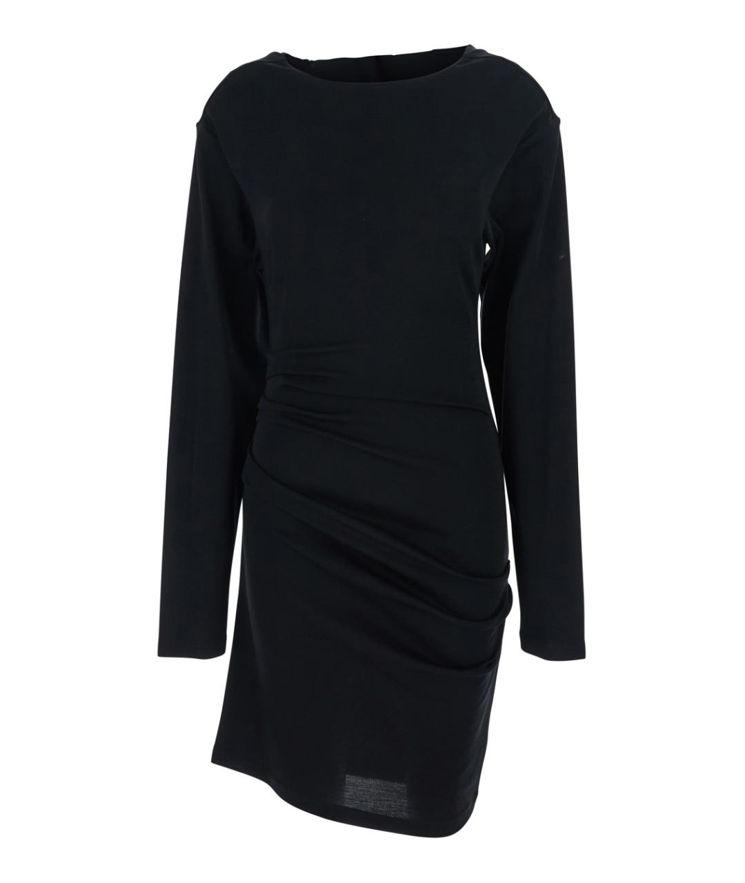 MAXMARA PURE Черное шерстяное повседневное платье, фото 1