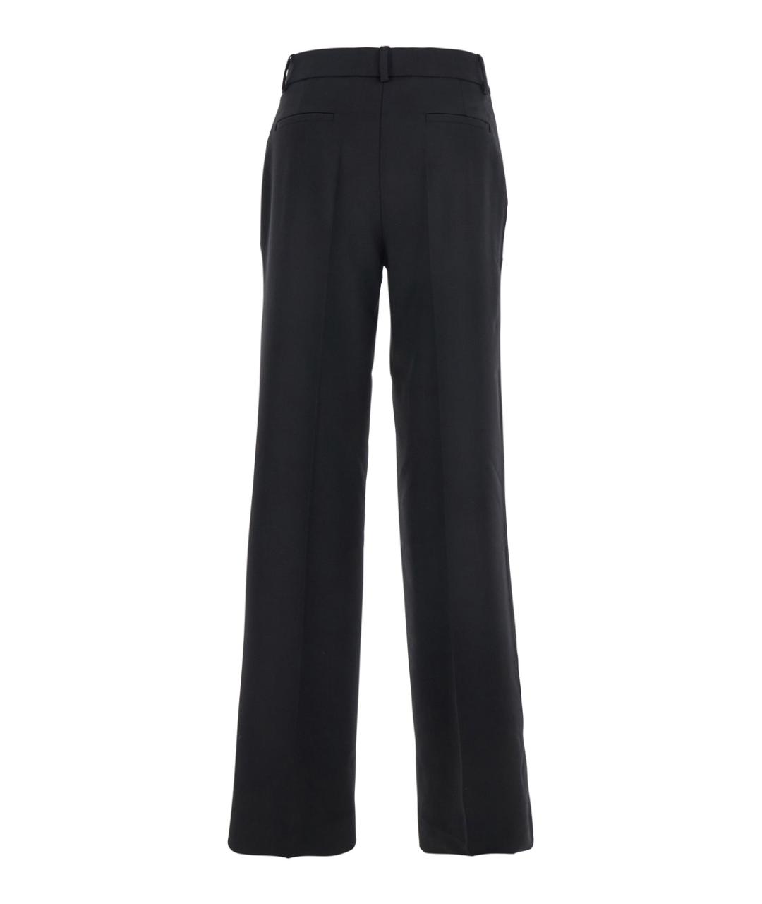 P.A.R.O.S.H. Черные шерстяные прямые брюки, фото 2