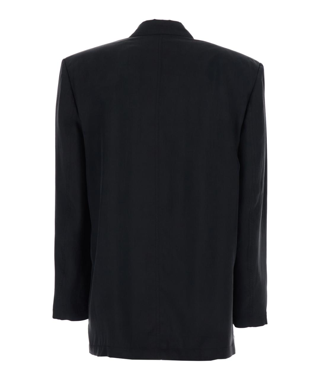 SAINT LAURENT Черный шелковый жакет/пиджак, фото 2