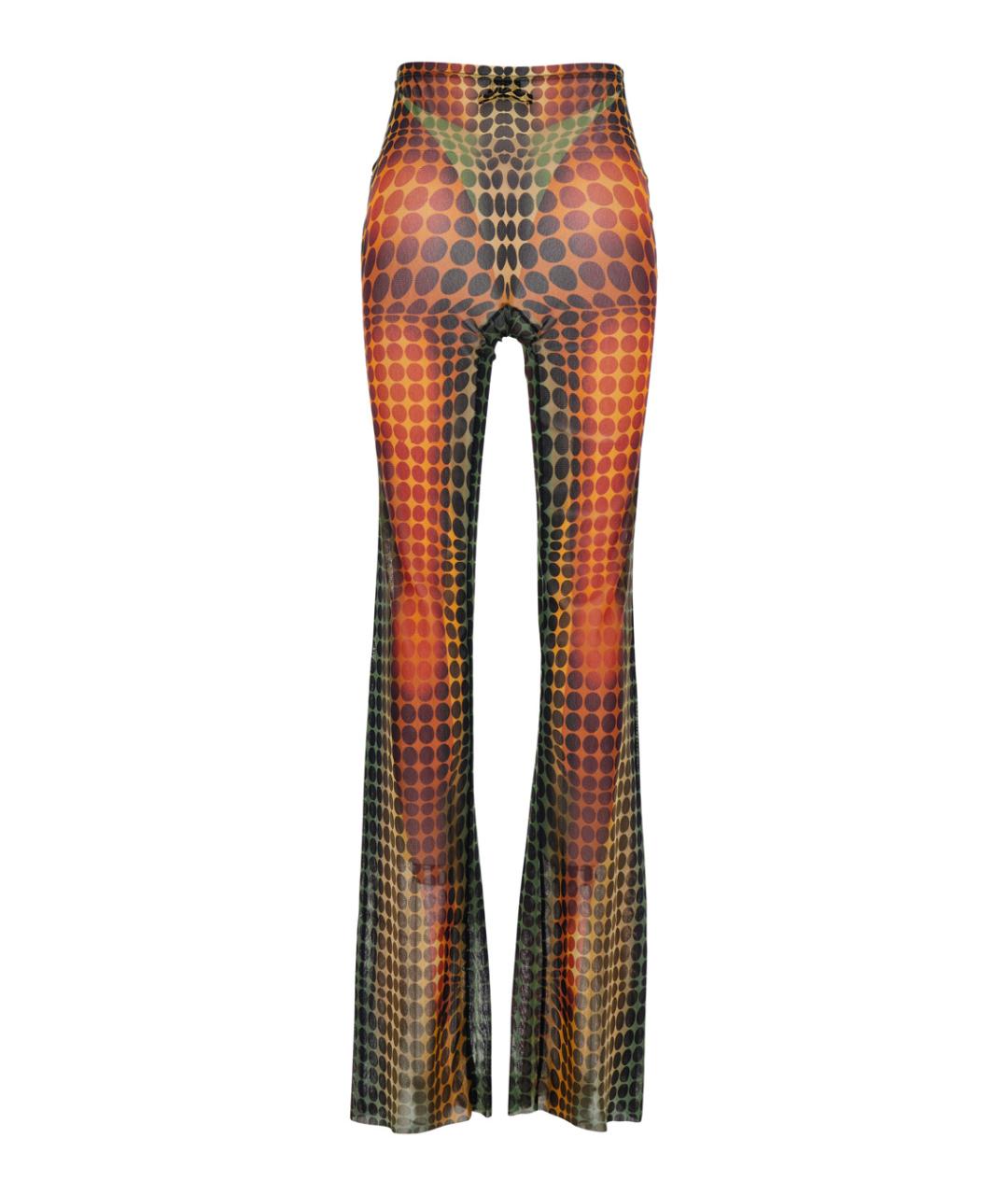 JEAN PAUL GAULTIER Мульти полиамидовые прямые брюки, фото 2