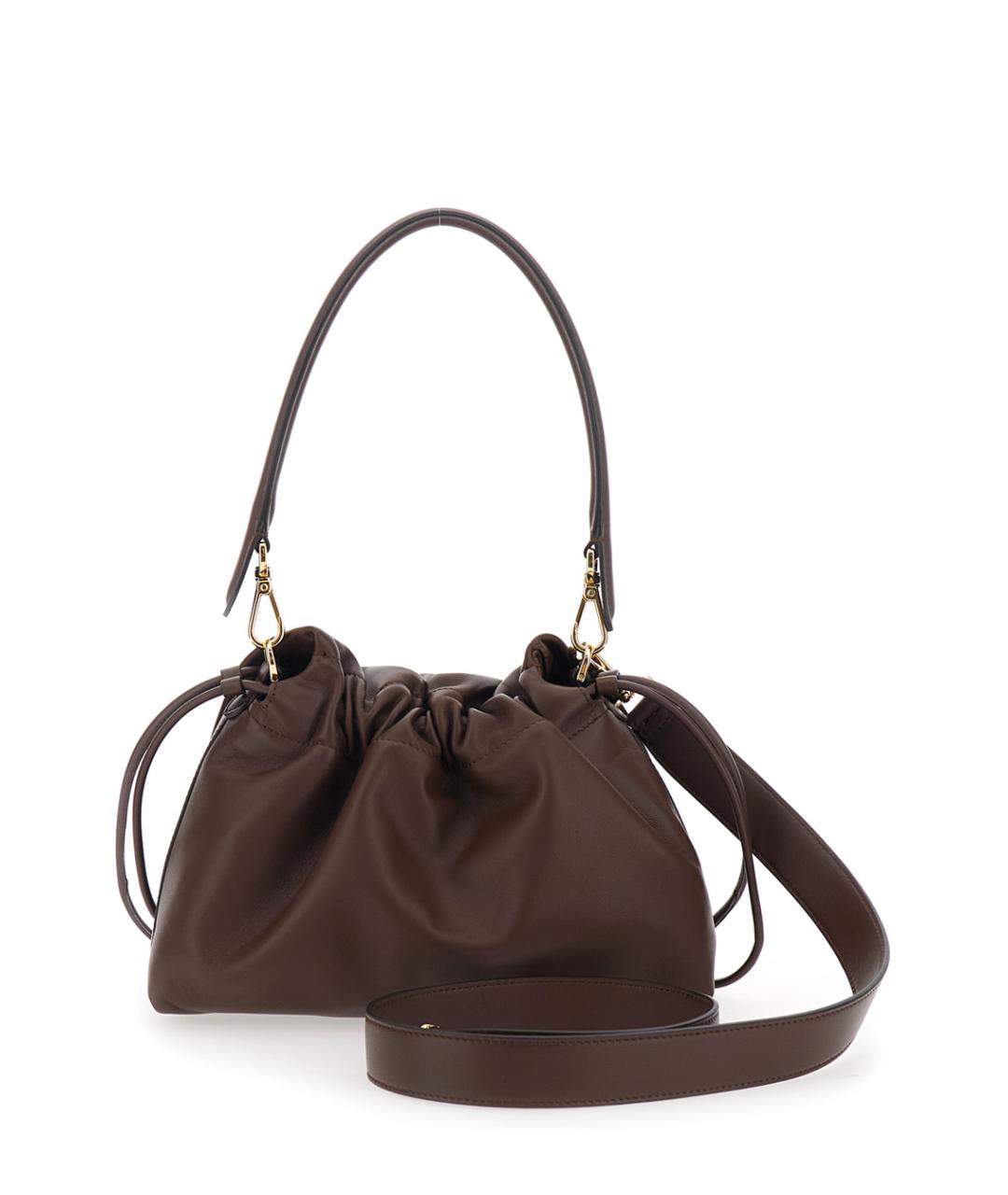 FENDI Коричневая кожаная сумка через плечо, фото 2