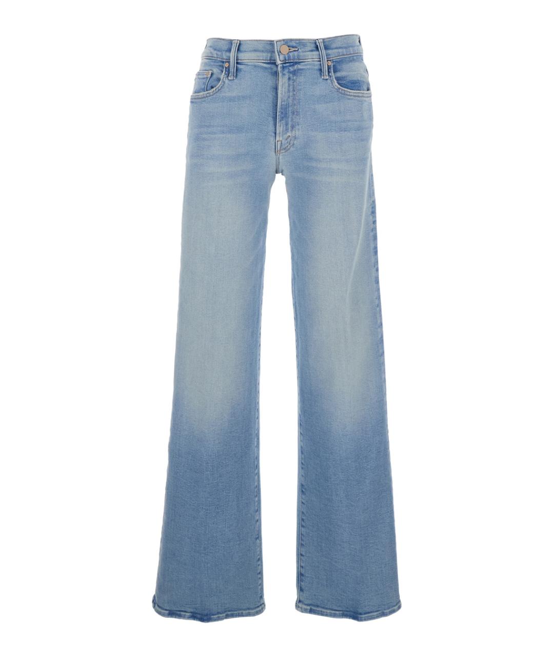 MOTHER Голубые хлопковые прямые джинсы, фото 1