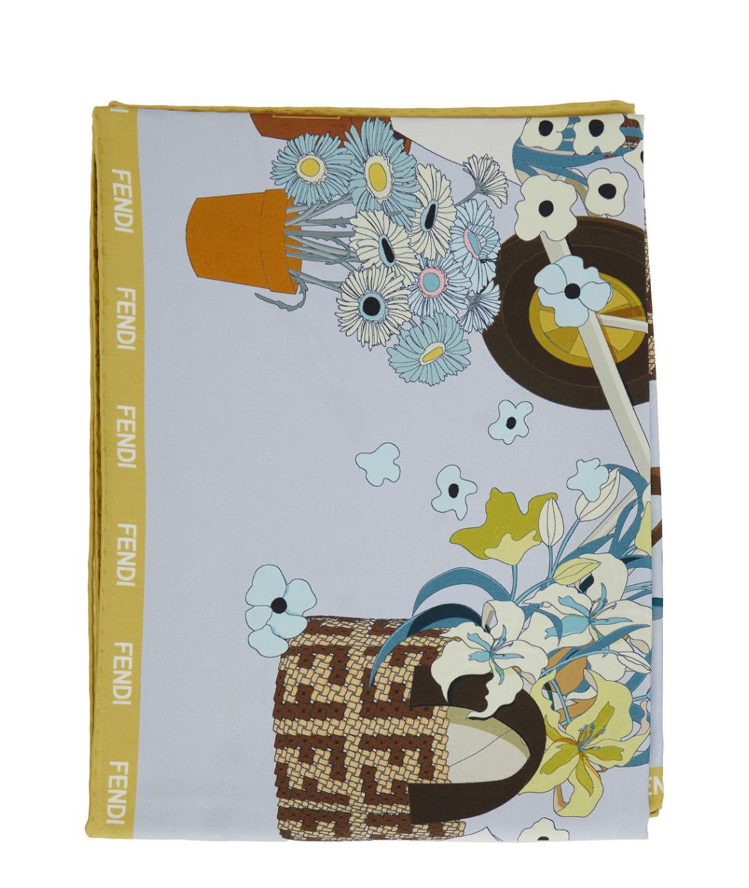 FENDI Мульти шелковый шарф, фото 1