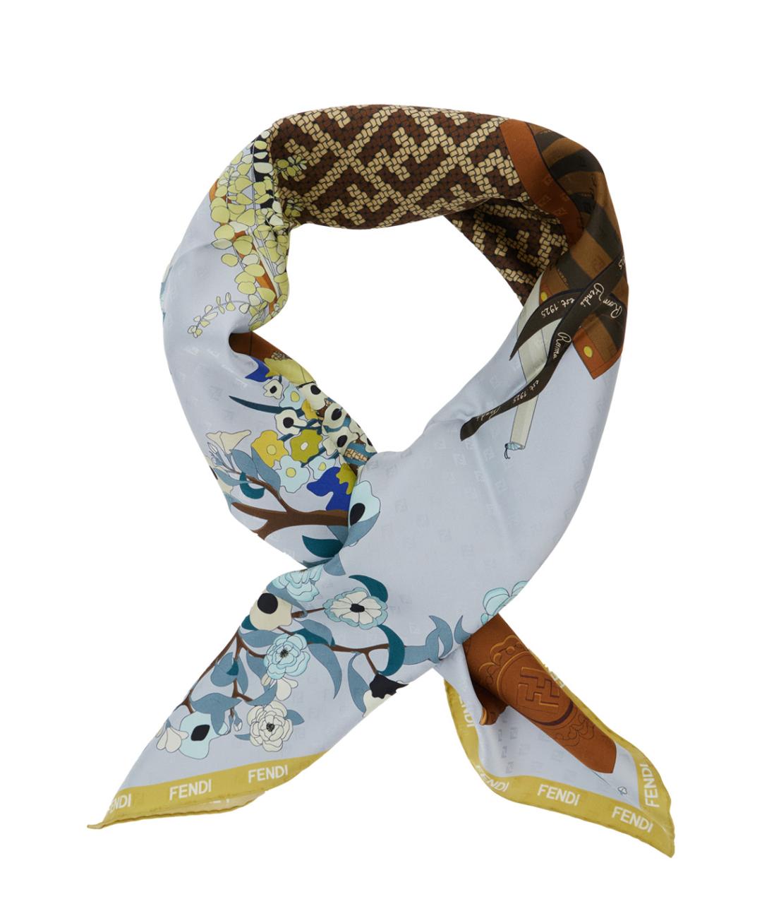 FENDI Мульти шелковый шарф, фото 2