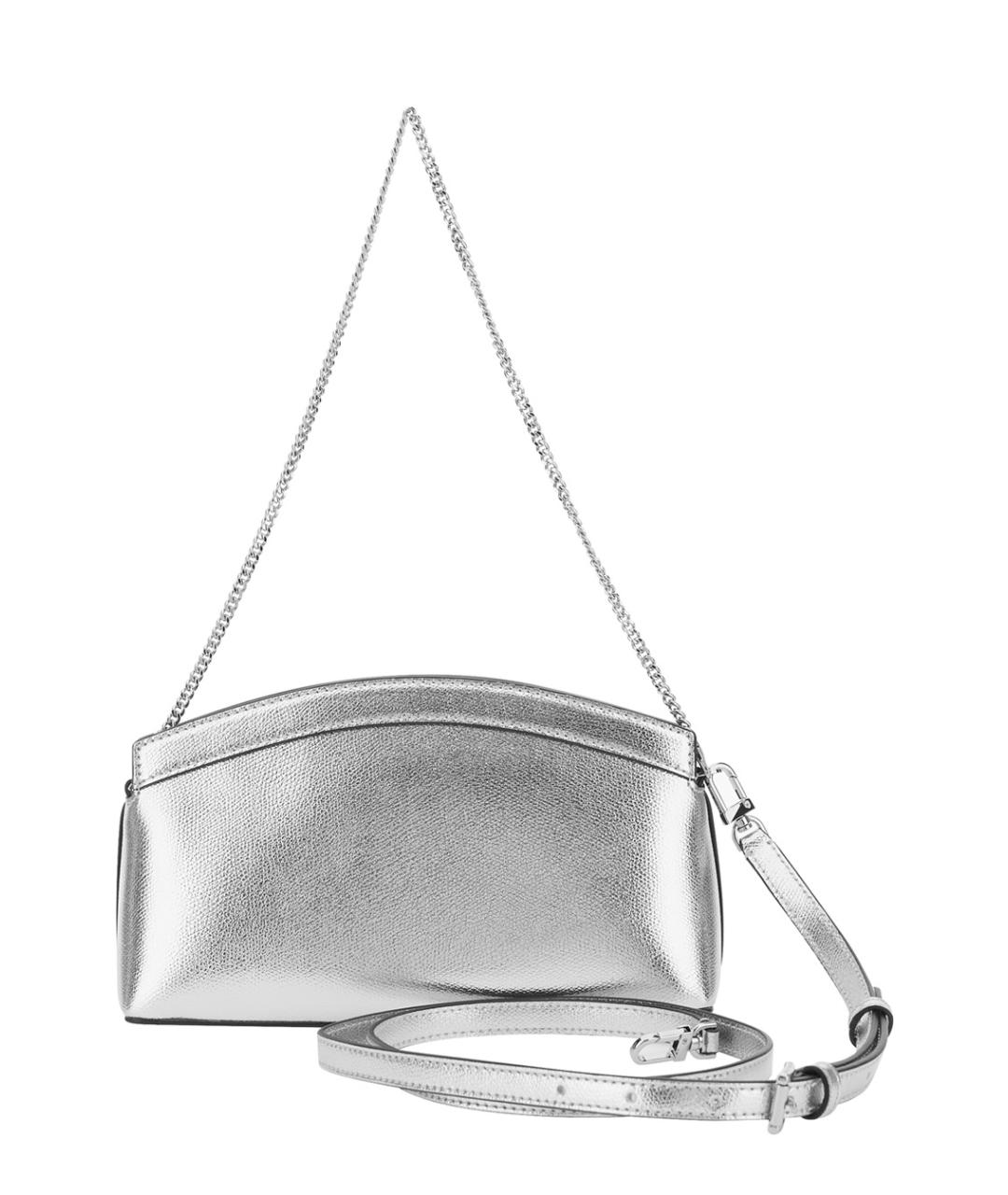 MICHAEL MICHAEL KORS Серебряная кожаная сумка через плечо, фото 2