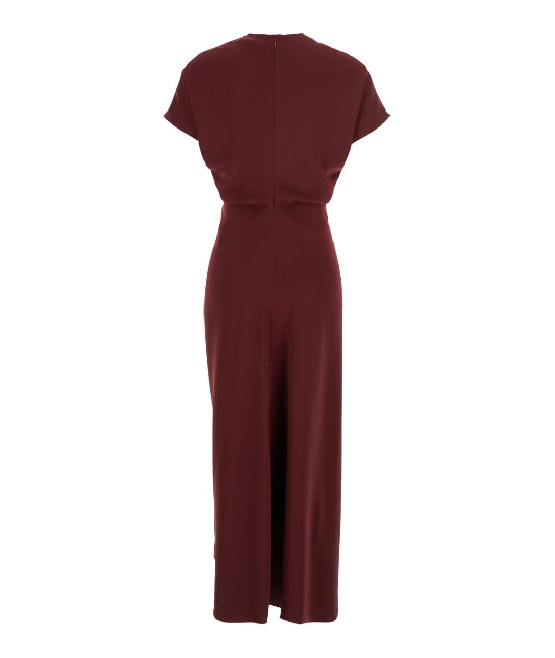 PLAIN Бордовое полиэстеровое коктейльное платье, фото 2