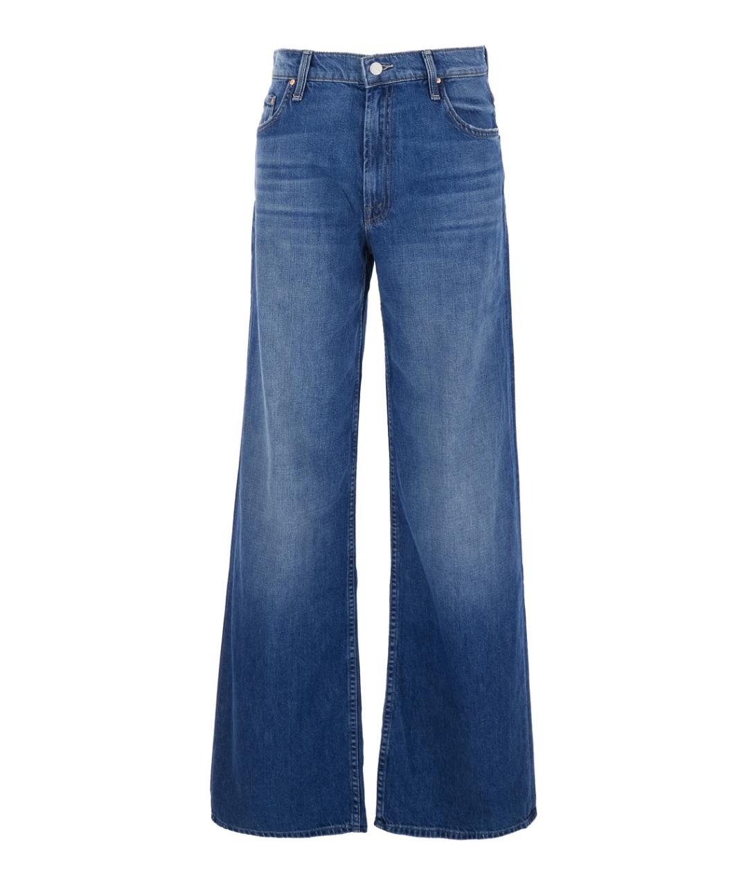 MOTHER Синие хлопковые прямые джинсы, фото 1