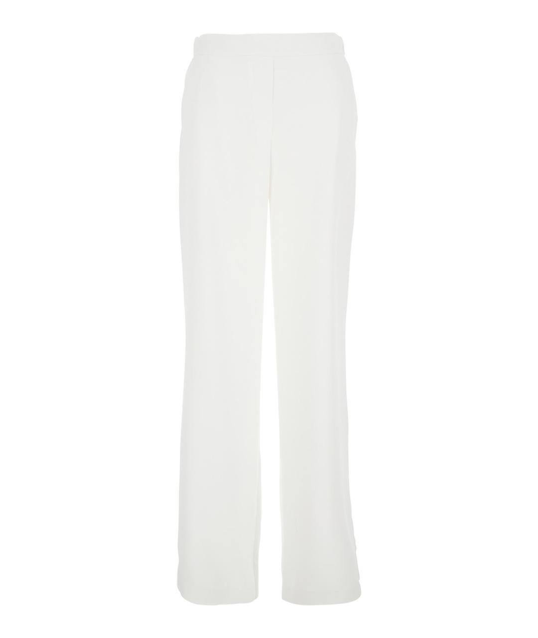 PLAIN Белые полиэстеровые прямые брюки, фото 1