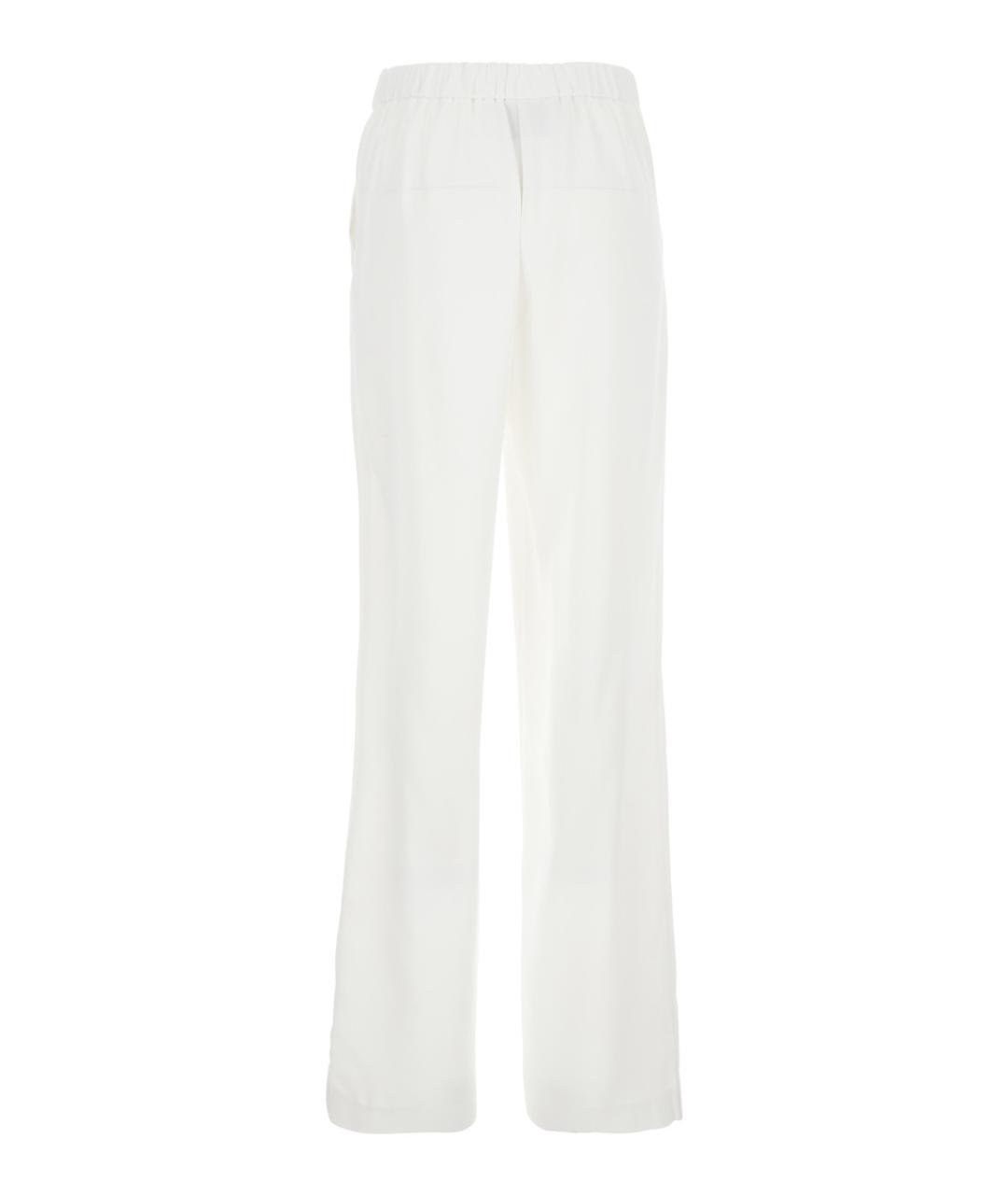 PLAIN Белые полиэстеровые прямые брюки, фото 2