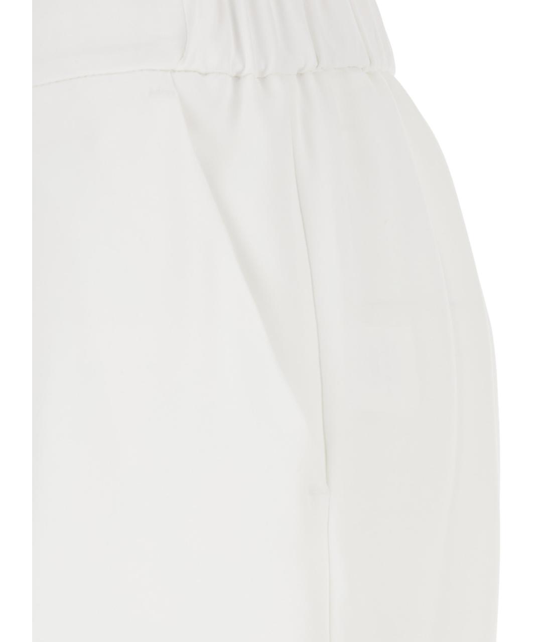 PLAIN Белые полиэстеровые прямые брюки, фото 3
