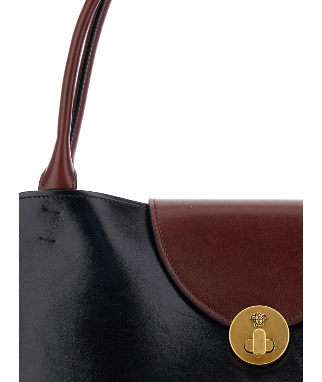 VERSACE Черная кожаная сумка через плечо, фото 3