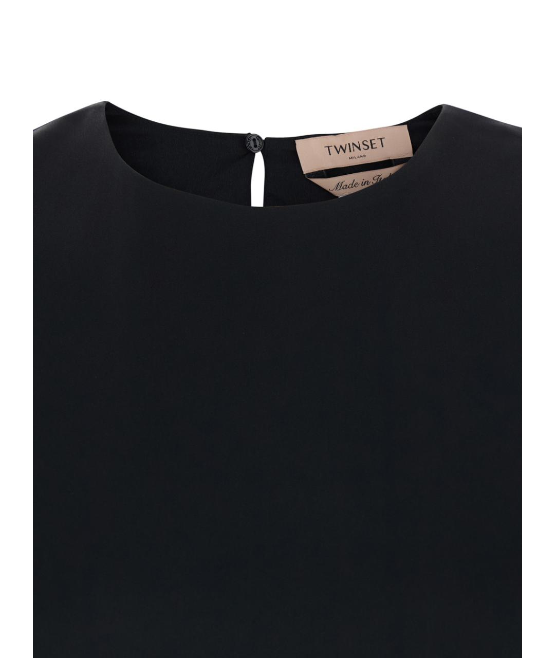 TWIN-SET Черное повседневное платье, фото 3