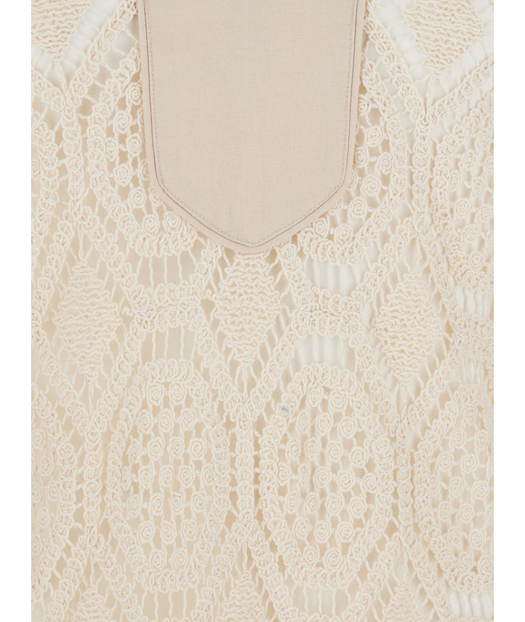 MISS JUNE Бежевое хлопковое повседневное платье, фото 3