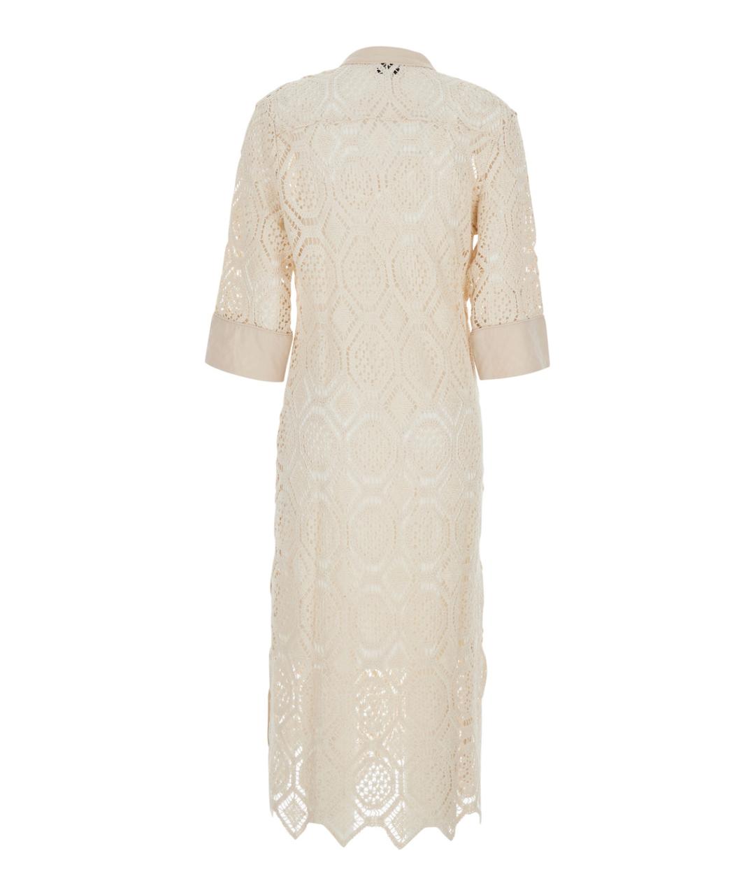 MISS JUNE Бежевое хлопковое повседневное платье, фото 2