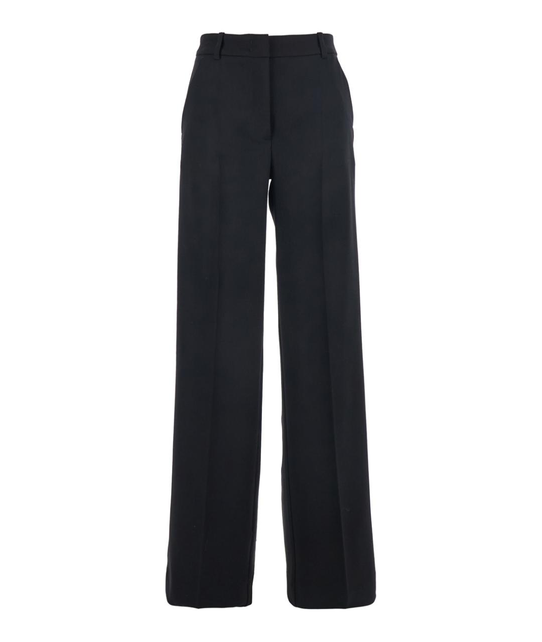 P.A.R.O.S.H. Черные шерстяные прямые брюки, фото 1