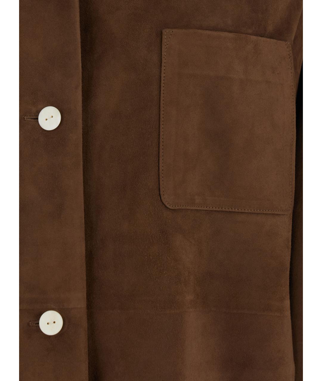 THE ROW Коричневая кожаная куртка, фото 3