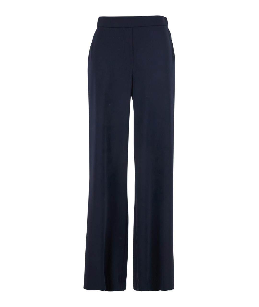 P.A.R.O.S.H. Синие полиэстеровые прямые брюки, фото 1