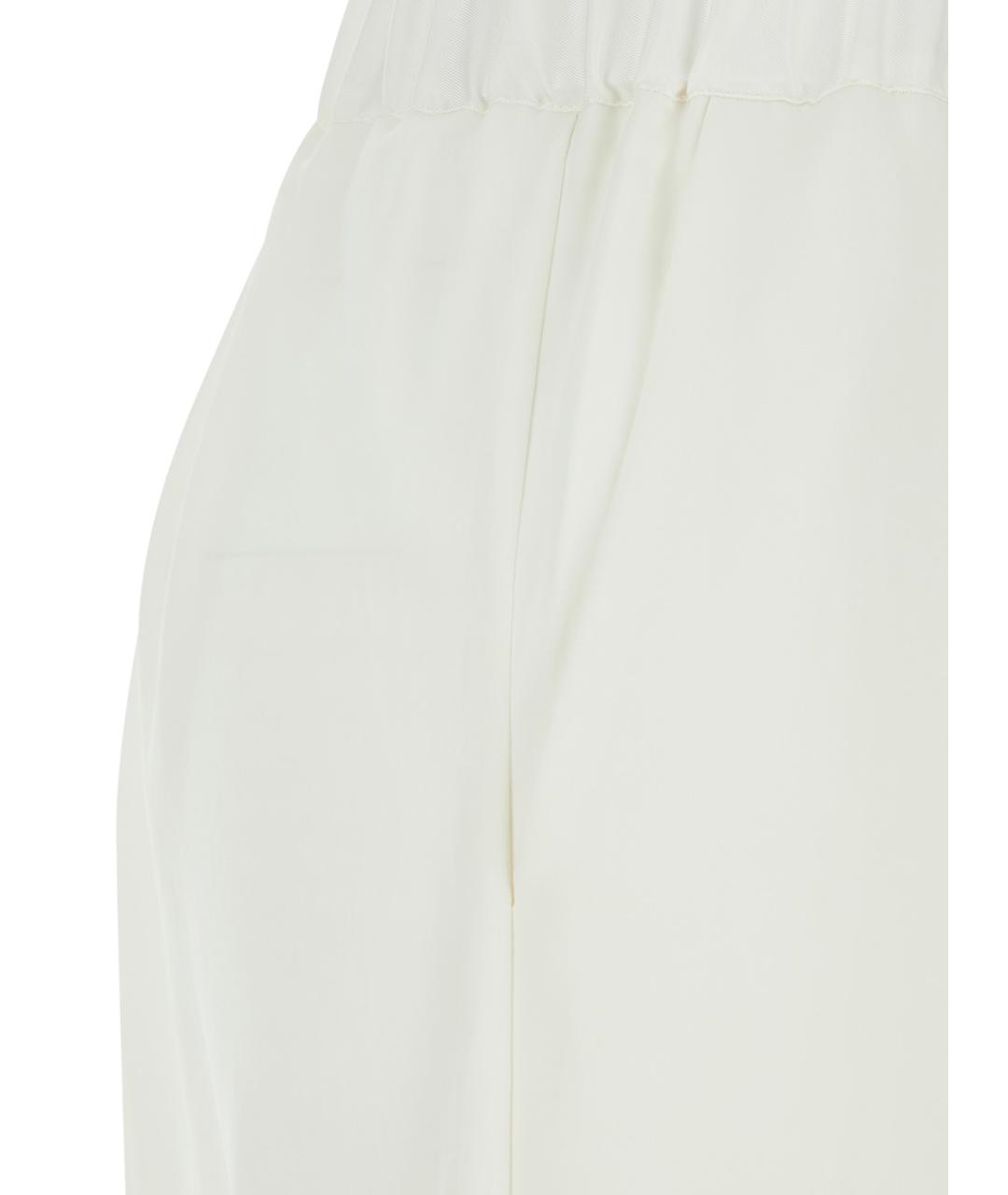 P.A.R.O.S.H. Белые полиэстеровые прямые брюки, фото 3