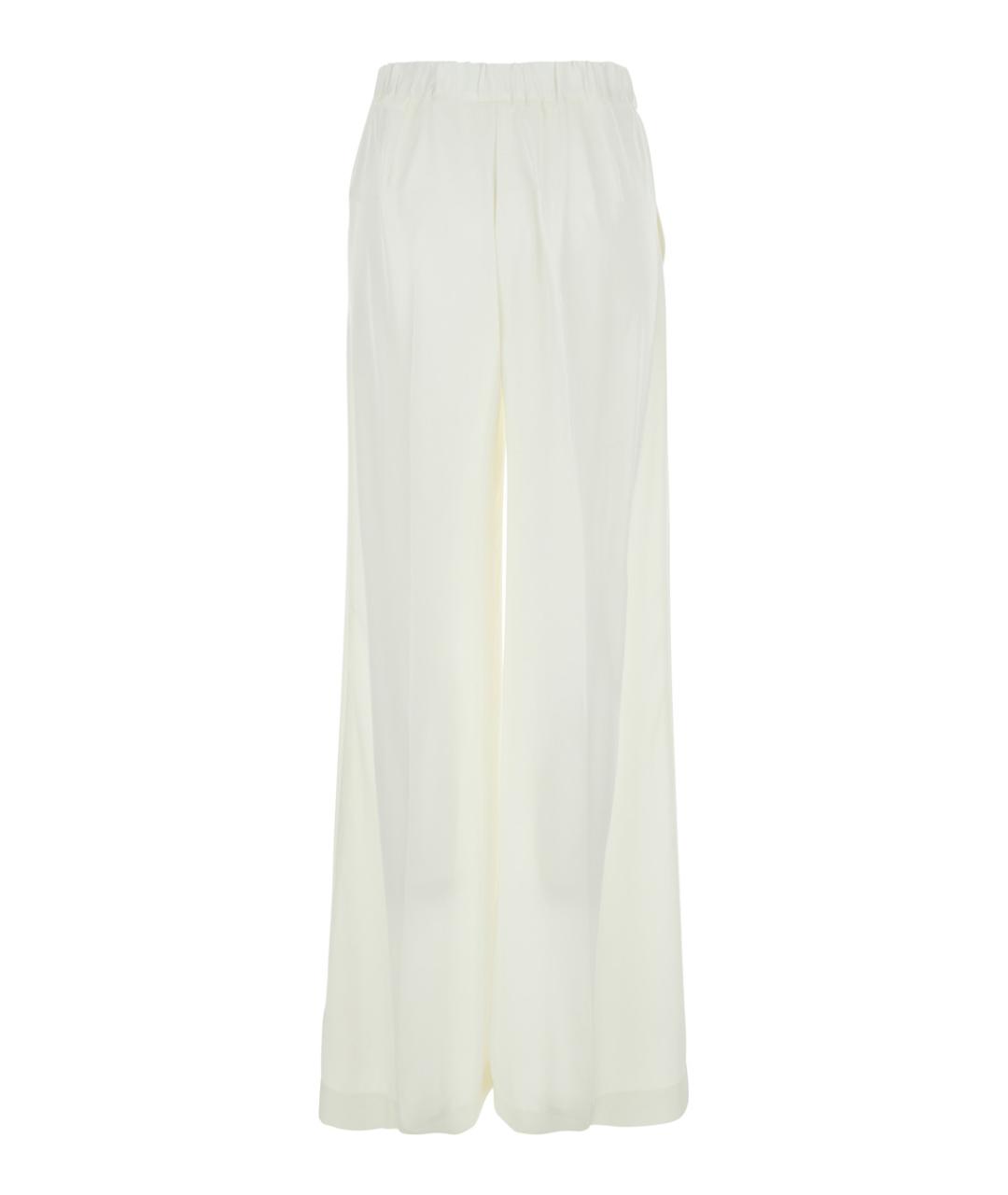 P.A.R.O.S.H. Белые полиэстеровые прямые брюки, фото 2